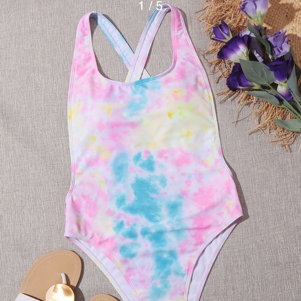 SHEIN Tie Dye One Piece Swimsuit